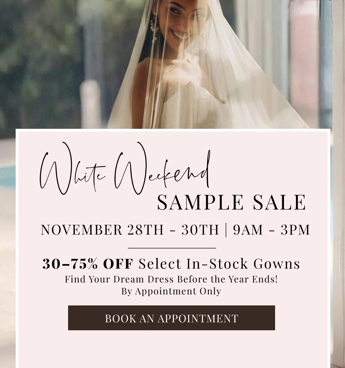 white weekend sample sale